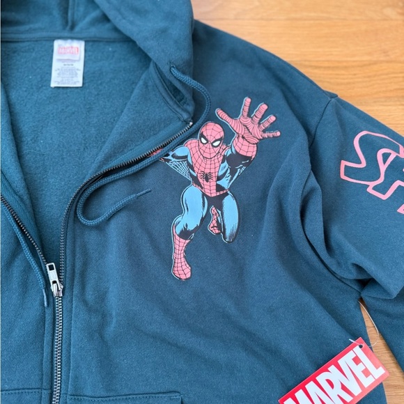 Marvel Spider-Man Kids boys zip up hoodie sweatshirt size medium - Picture 4 of 12